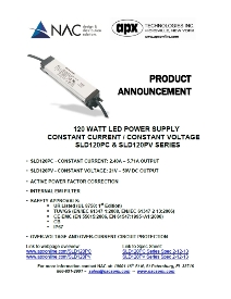 APX releases 120 watt constant Voltage/Curred LED Power Supply